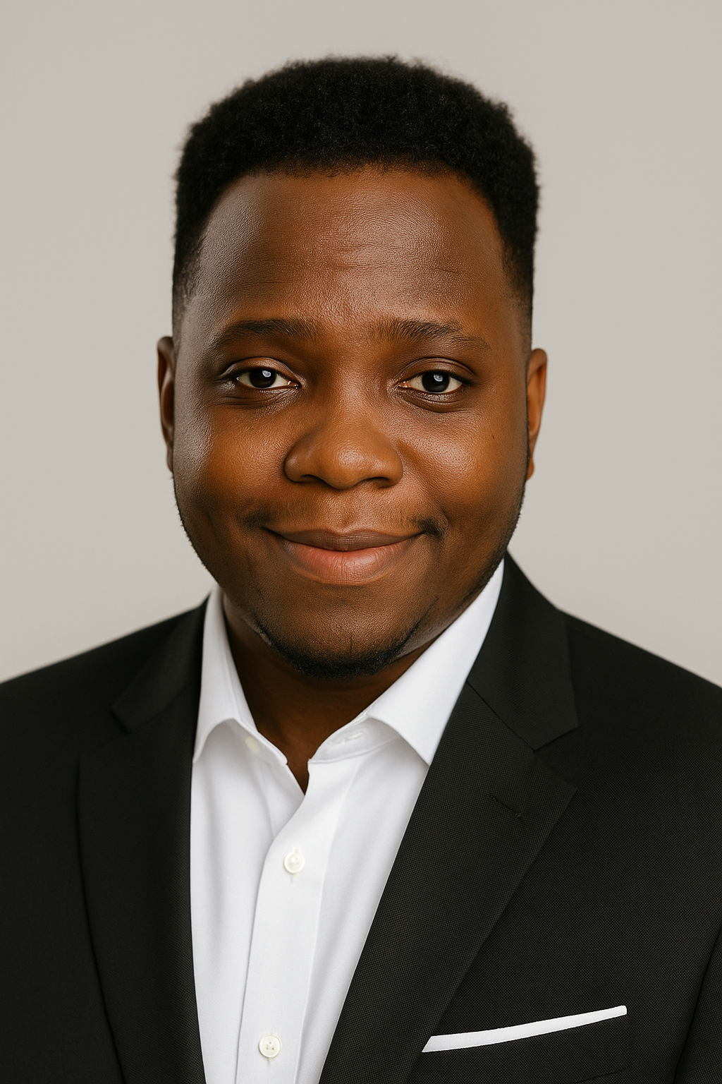 Photo of team member Mike Johnson, a man with short hair and beard, smiling